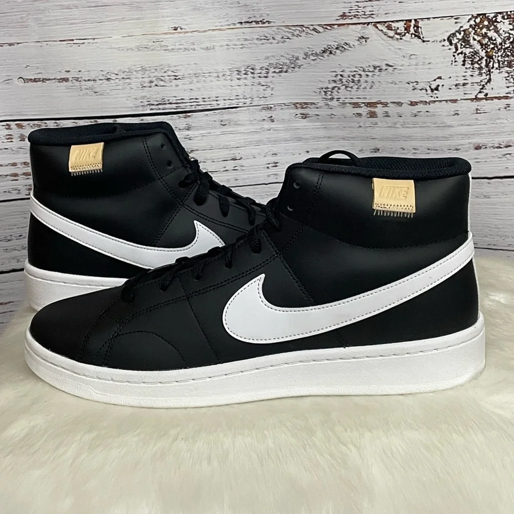 New Mens Nike Court Royale 2 Mid Black Size 10.5 - Picture 1 of 10